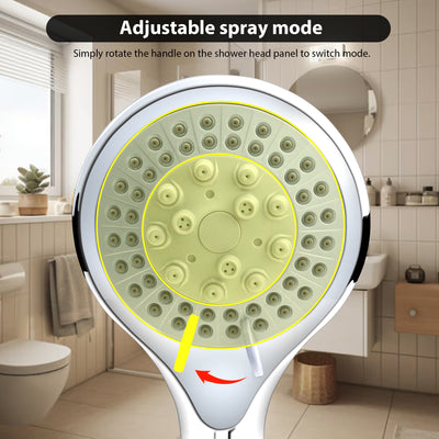 Oird High Pressure Handheld Shower Head-Multi-functional Spray with Anti-Clog Nozzles, Stainless Steel Hose and Adjustable Bracket-Ideal Detachable Heads for Cleaning and Daily Showering