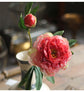 Artificial Peony Flowers 8 Gradient Purple Stems with Purple Vase