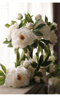Artificial Peony Flowers 8 Gradient Purple Stems with Purple Vase
