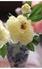 Artificial Peony Flowers 8 Gradient Purple Stems with Purple Vase