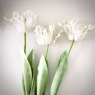 Realistic Fringed Faux Flower Moisture-Touch Parrot Tulip