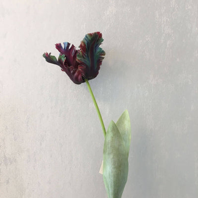 Realistic Fringed Faux Flower Moisture-Touch Parrot Tulip