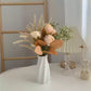 Artificial Rose Bouquet with Ceramic Vase