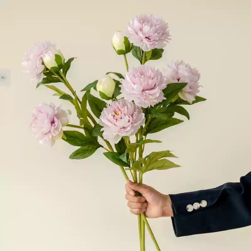 3 Stems of Autumn Purple Peony