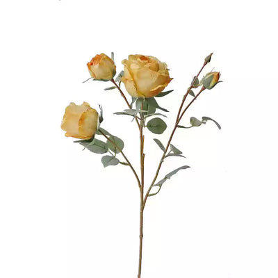4-Bloom Scorched Edge Artificial Rose Arrangement with Vase